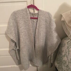 LOFT Light Gray Women's Poncho Sweater